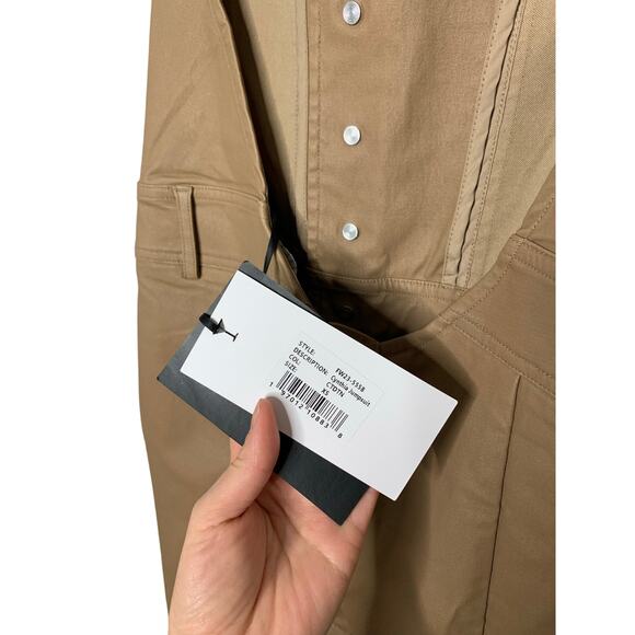 NWT Retrofête Cynthia Tan Open Back Flared Halter Jumpsuit - Picture 6 of 8